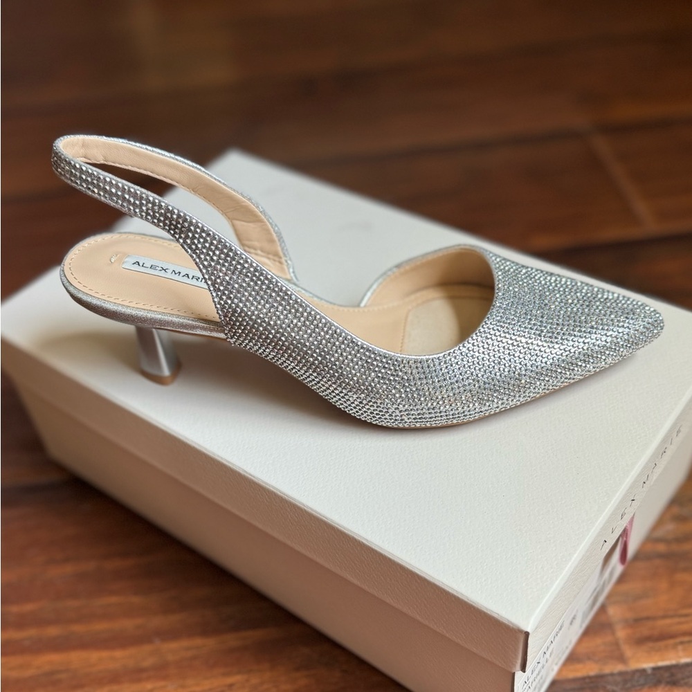 Silver Cristal heels